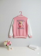 kurtka Baseballowa Dziewczęca Różowa ballerina cappuccina