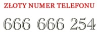 unikatowy numer +48 666 666 254 prawie jak Edward Warchocki