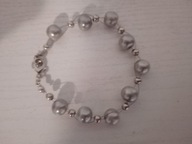 Bransoletka szara jasno perłowa