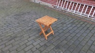 STOŁEK SKŁADANY TABORET DREWNIANY