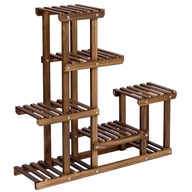 KWIETNIK STOJĄCY DRABINKA REGAŁ DREWNIANY STOJAK NA KWIATY ROŚLINY DONICZKI