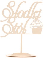 Napis Słodki Stół ozdoba stołu na wesele imprezy okolicznościowe