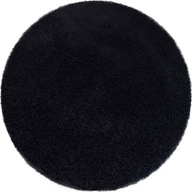 Dywan Shaggy okrągły czarny 120x120
