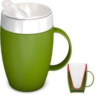 Kubek Termiczny Stożkowy Wkład Senior Ornamin 160 ml + Ustnik + Podkładka