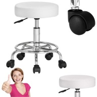 HOKER BAROWY STOŁEK FRYZJERSKI SOLIDNY TABORET KOSMETYCZNY OBROTOWY KRZESŁO