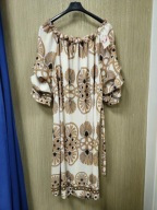 Sukienka Hiszpanka r. Uni, beżowa wzory Italy !!!