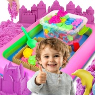 MAGICZNY PIASEK KINETYCZNY DUŻY ZESTAW PIASKOWNICA KINETIC SAND 3KG BASEN