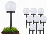LAMPY SOLARNE OGRODOWE WBIJANE WYSOKIE 34CM ZESTAW 12SZT LAMPKI LED OGROD