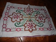 Poszewka na poduszke , haft krzyżykowy