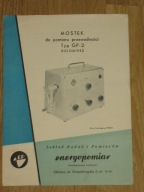 Mostek do pomiarów przewodności Zakład Badań i Pomiarów Gliwice reklama PRL