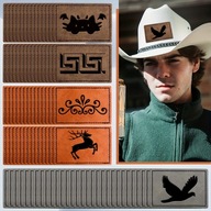 Naszywka skórzana 7 x 5 cm DOWOLNY wzór GRAWER