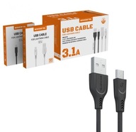 SOMOSTEL KABELL USB MICRO 3.1A CZARNY 3100MAH QUICK CHARGER QC 3.0 1 METR