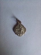 Medalik stary srebrny Matka Boska z dzieciątkiem oraz Jezus