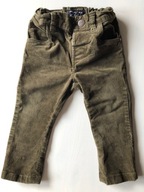 spodnie sztruksy oliwkowe NEXT 9-12 miesięcy 80 cm