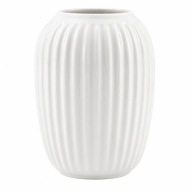 WAZON CERAMICZNY 20 CM RYFLOWANY DEKORACYJNY ELEGANCKI DO SALONU SYPIALNI
