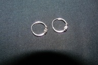 kolczyki kółeczka ozdabiane - srebro 925