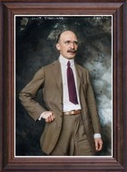 Obraz Józef Tykociński portret w drewnianej ramie ze szkłem