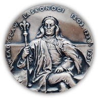 Medal PRL Władysław Laskonogi 1990 srebrzony seria królewska PTAiN