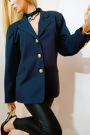 SPECIAL COLLECTION ciemno-granatowy żakiet marynarka złote guziki 18/3XL