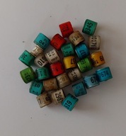 Obraczki golebie ptasie mix 30 sztuk