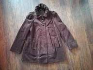 PŁASZCZ KRÓTKI KURTKA BUFKI PLUSZOWY AKSAMITNY GRZYBEK 42 OKAZJA NOWY