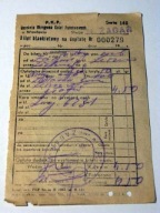 PKP - bilet blankietowy - PRL - lata 50. 1