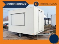 przyczepa sklep bar 3,5 m niehamowana BIAŁA do wyposażenia