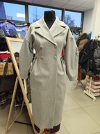 Płaszcz taliowany jasny szary r. M/L Italy !!!