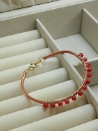 Oryginalna bransoletka z miedzi z jadeitem 100% miedź