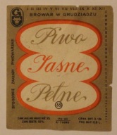 ETYKIETA - BROWAR W GRUDZIĄDZU - Piwo Jasne Pełne, Bydgoskie Zakłady Piwowa