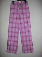 Claire spodnie dziewczęce krata róż fiolet 130 cm