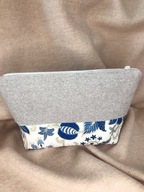 MAMAJASTUDIO Kosmetyczka materiałowa solidna, stylowa ,praktyczna,szara