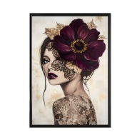 Plakat 50x70 ,poster , MODERN ,GŁOWA KWIAT,SALON,BIURO,POKÓJ