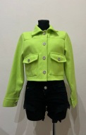 Kurtka katana ala płaszczyk neon zielony limonka guziki uni