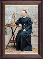 Obraz Maria Teresa Ledóchowska portret w drewnianej ramie ze szkłem