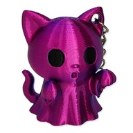 BRELOK KOTEK kolor gradient fioletowo-różowy ZAWIESZKA PREZENT DO PLECAKA