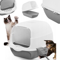 ZAMKNIĘTA KUWETA DLA KOTA WERDANO+ŁOPATKA 50x35x35CM TOALETA WC DLA KOTÓW