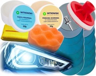ZESTAW DO POLEROWANIA REGENERACJI LAMP REFLEKTORÓW POWŁOKA ZABEZPIECZAJĄCA