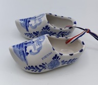 Delft Blue 2 buciki biało niebieskie sygnowane trepki chodaki kolekcjonersk