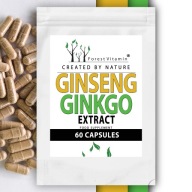 Żeń-Śzeń + Miłorząb 60kaps Ginkgo Biloba GINSENG FOCUS PAMIĘĆ KONCENTRACJA