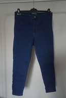 Spodnie dżins denim co 46 niebieskie rurki wysoki stan strecz