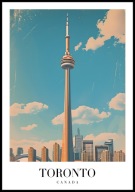 A2 PLAKAT MIASTO TORONTO KANADA CANADA CN TOWER CANADA'S NATIONAL TOWER