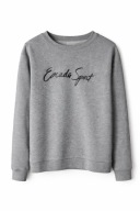 Escada Sport bluza szara sportowa z połyskiem brokatowa logo S