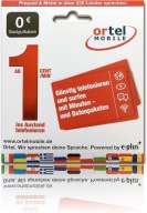 Ortel DE niemiecki Starter Karta SIM Card PrePaid + €0