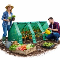 MINI TUNEL SZKLARNIA OGRODOWA FOLIA DO UPRWA ROŚLIN WARZYW 270x90x90 OGRÓD