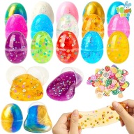 16 OPAKOWAŃ WSTĘPNIE NAPEŁNIONYCH JAJEK WIELKANOCNYCH Z KRYSZTAŁEM OPAKOWAŃ