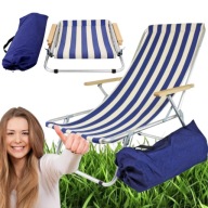LEŻAK OGRODOWY ALUMINIOWY SKŁADANY TURYSTYCZNY PLAŻOWY LEKKI+TORBA ZESTAW
