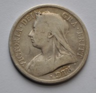 Anglia Half crown Victoria 1894 stan 3-/4+ srebro