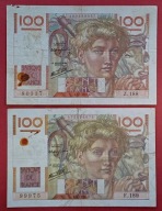 FRANCJA 2x100 FRANKÓW 1946, 1947