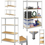 REGAŁ METALOWY MAGAZYNOWY WARSZTATOWY DO GARAŻU PIWNICY 4 PÓŁKI 700KG 150CM